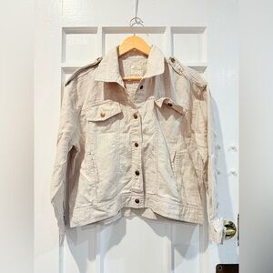Chic Cream Utility Jacket